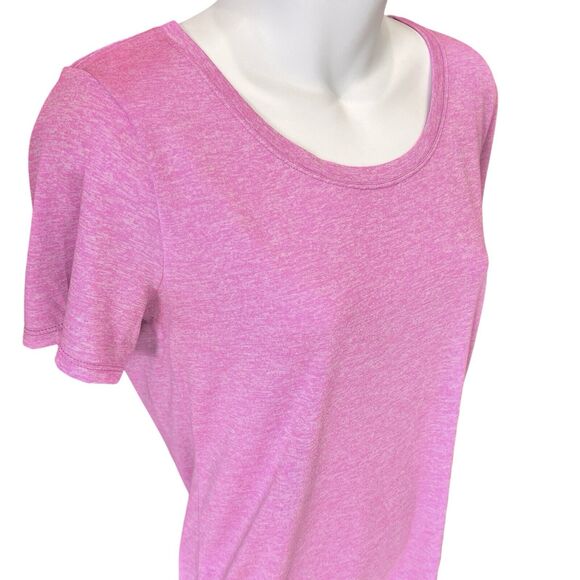 Nike Dri-Fit Pink Shirt Womens Medium Swoosh Logo Activewear Workout Running Gym - Picture 3 of 12